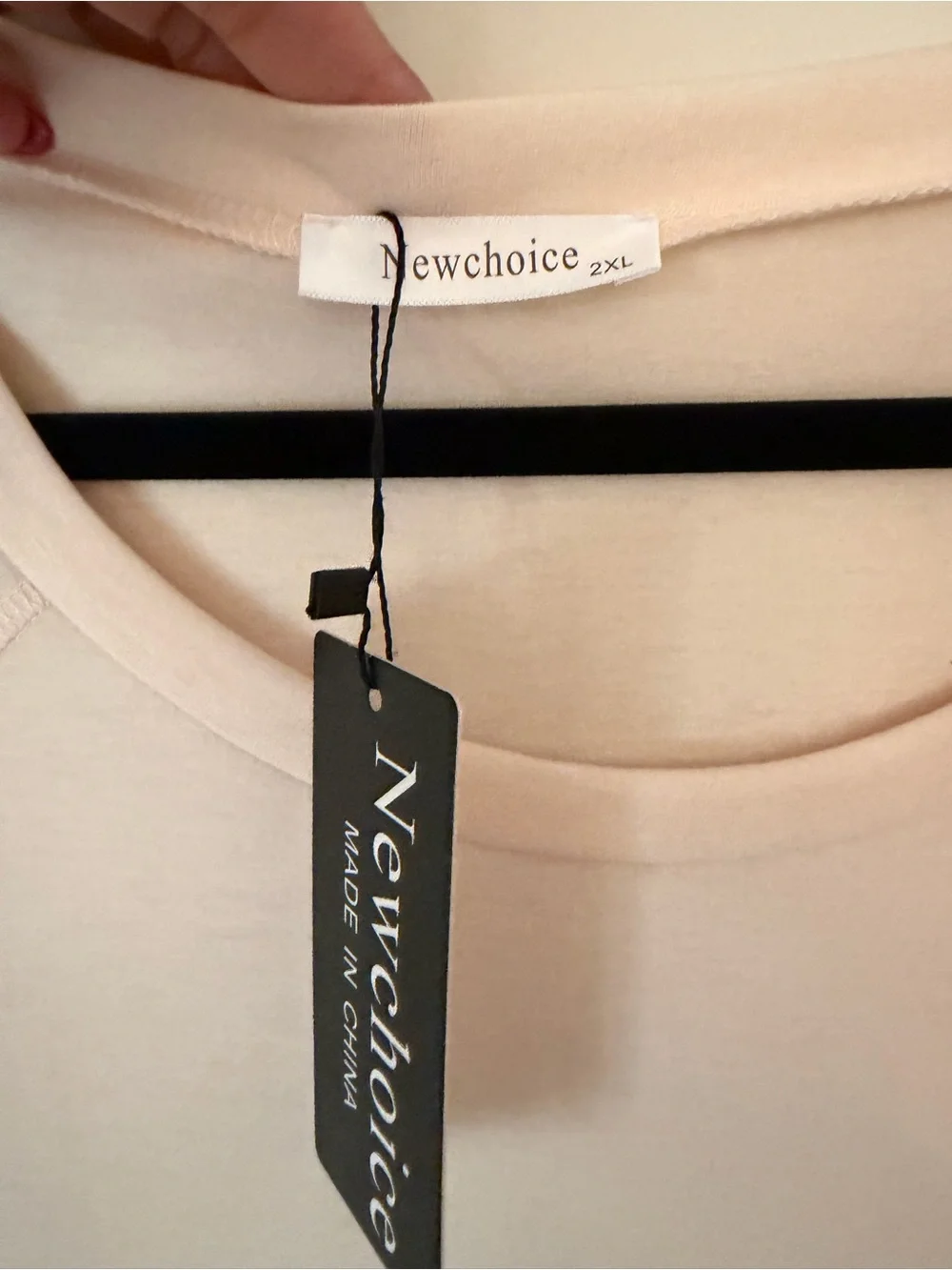Newchoice Womens 2XL Blush Pink Crew Neck Short Sleeve T-Shirt NWT Soft Top